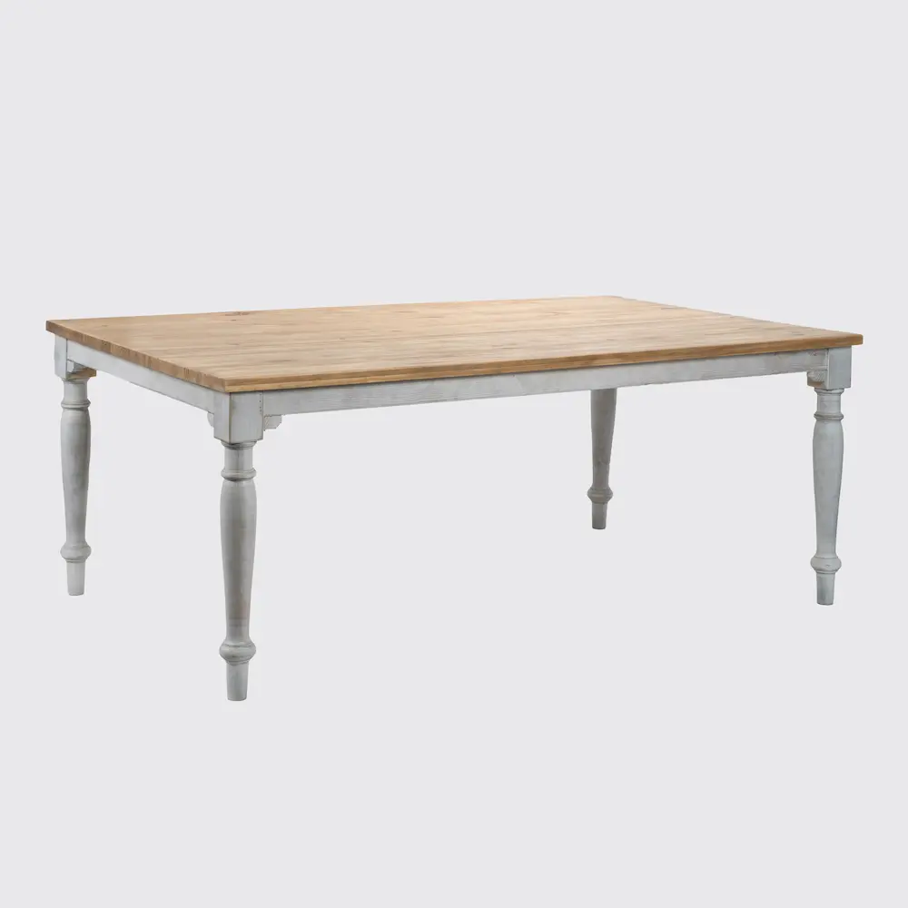 Mesa rústica madera blanca