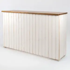 Barra de Madera Plegable blanca