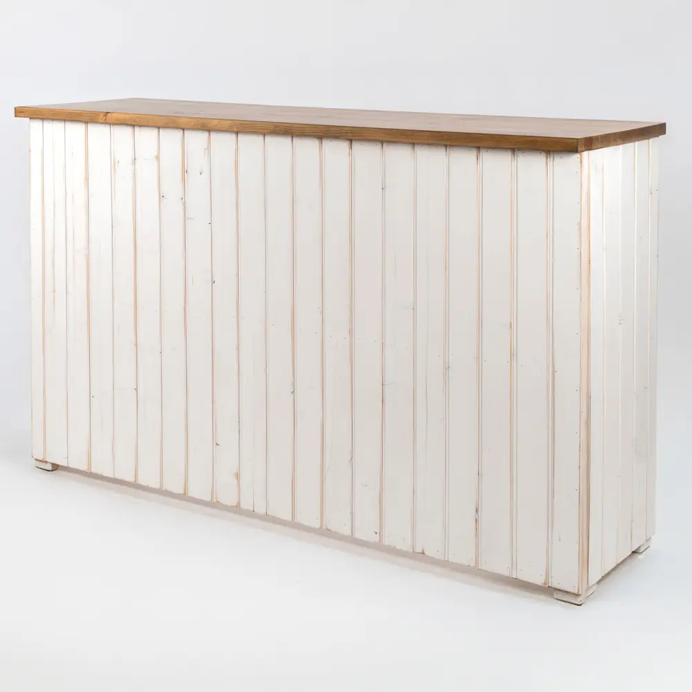 Barra de Madera Plegable blanca