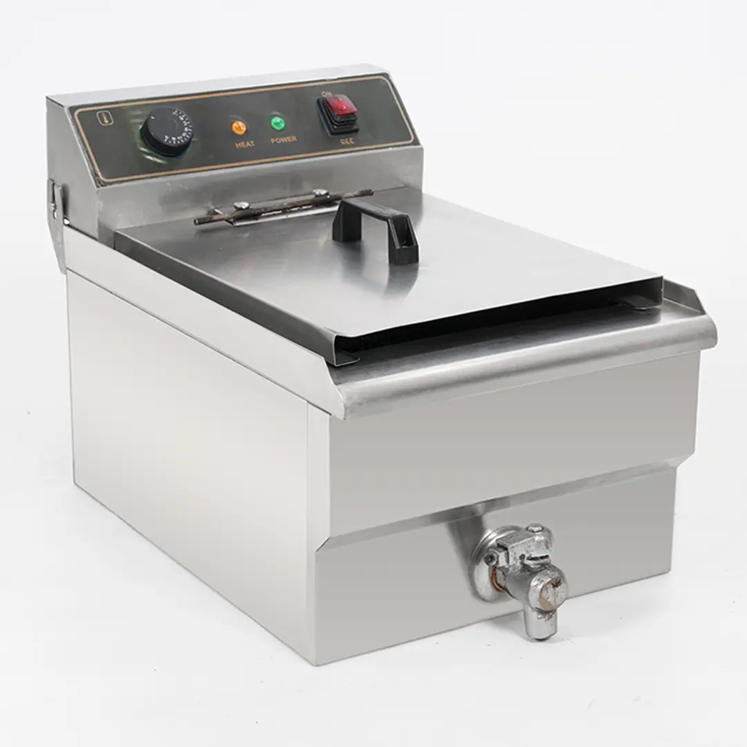 Freidora eléctrica industrial de 12 L.